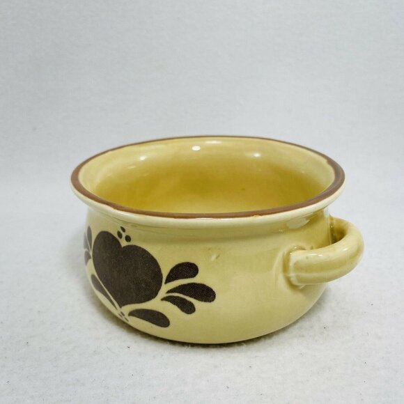 Vintage Nce 1986 Bowl Soup Crock Pot Stew Rice Curry Double Handle Heart Serving - Picture 2 of 8